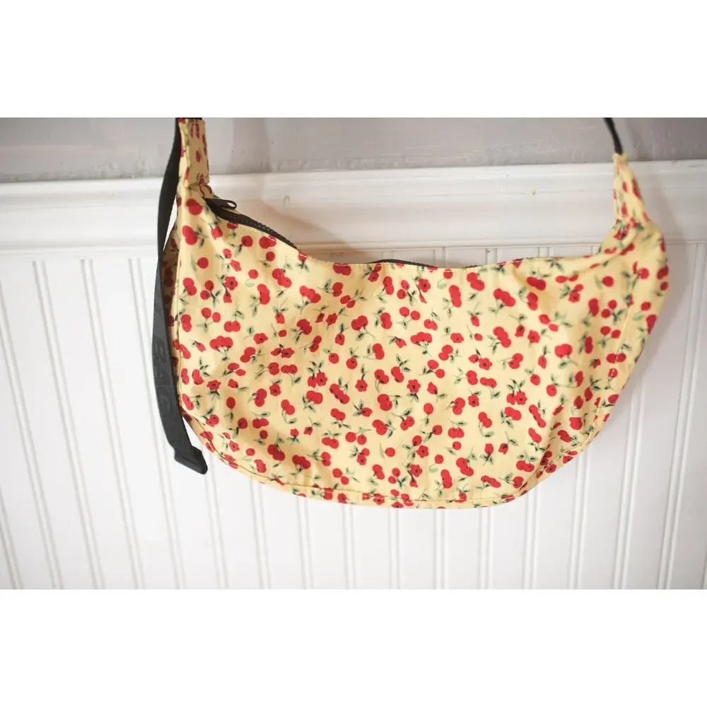 Baggu Medium Nylon Crescent Bag Cherry Land
